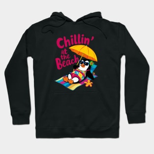 Chillin’ at the Beach Funny Penguin Vacation Hoodie